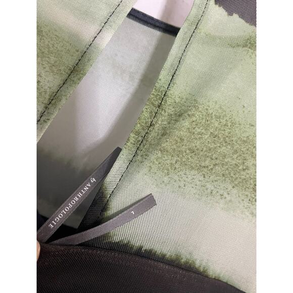 Anthropologie Striped Midi Dress - Green and Black - Picture 10 of 10